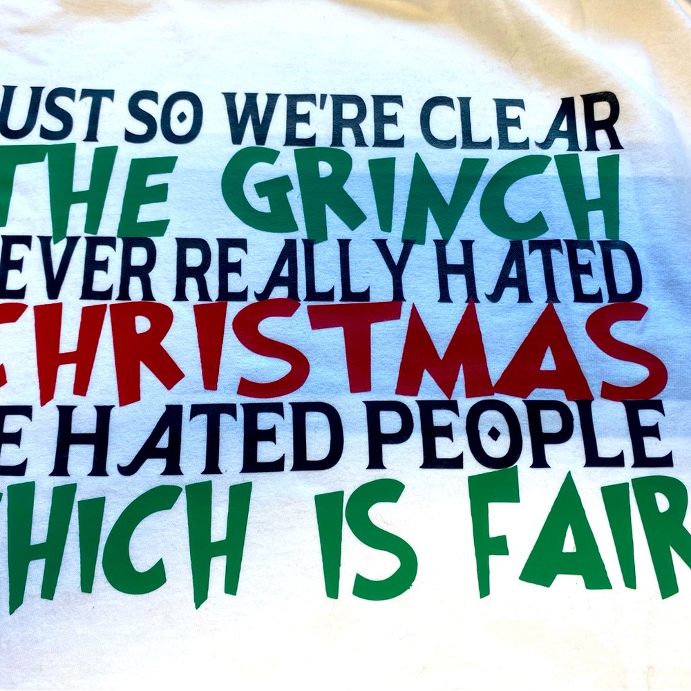Grinch Hated Purple Funny Graphic Tee
